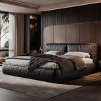 Tofu Noir Leather Bed