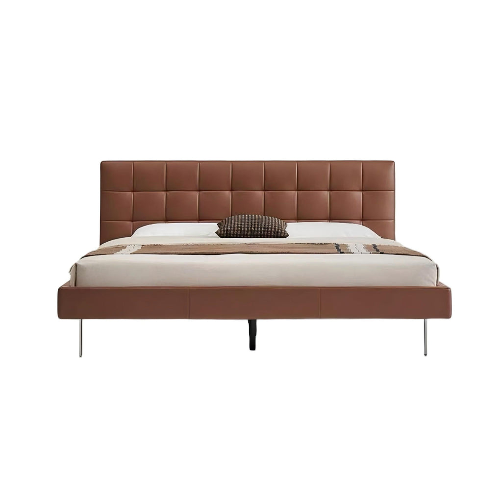 Mocha Slice Leather Bed