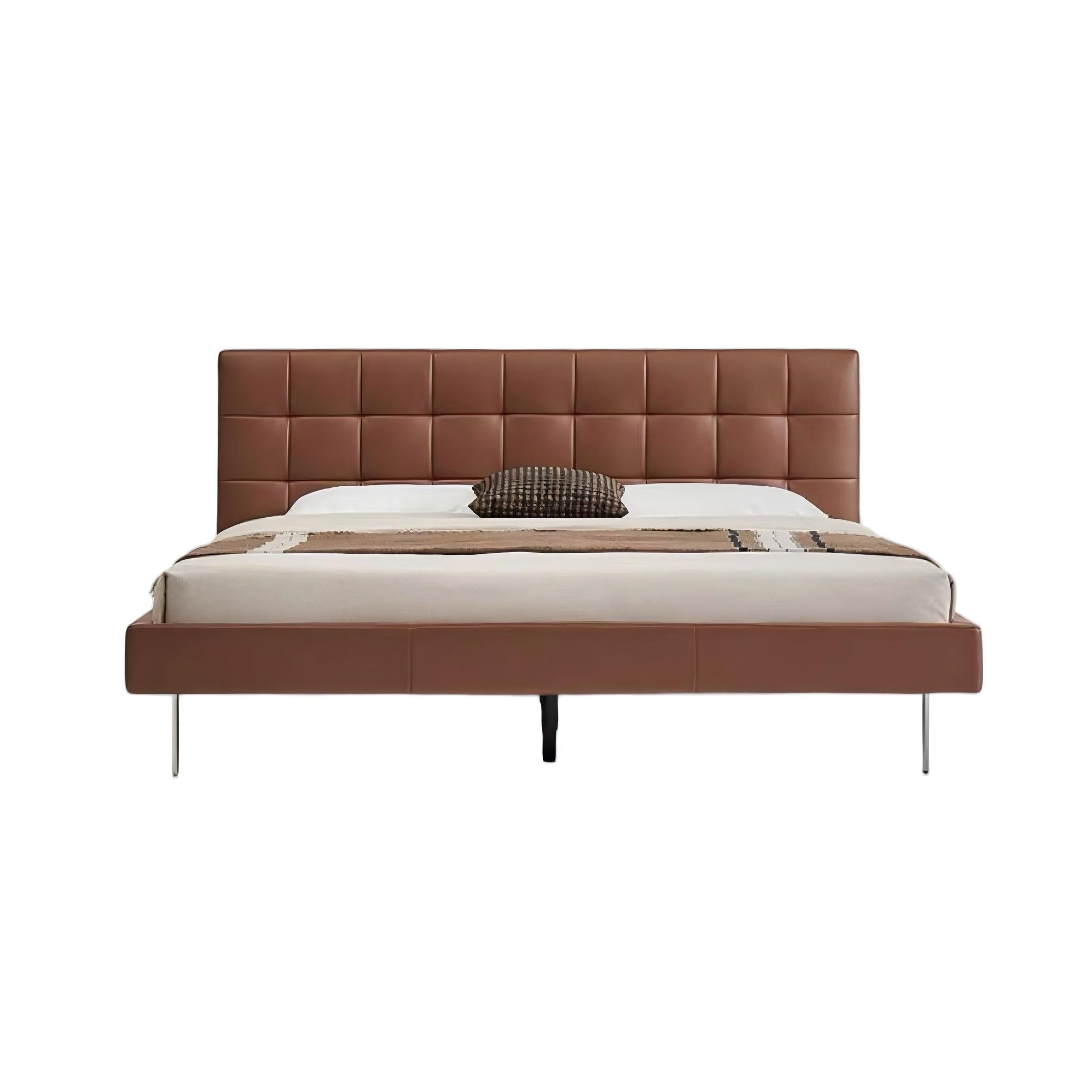 Mocha Slice Leather Bed