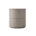 Cream Cylinder Nightstand
