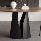 Lunaro Wood & Steel Round Dining Table