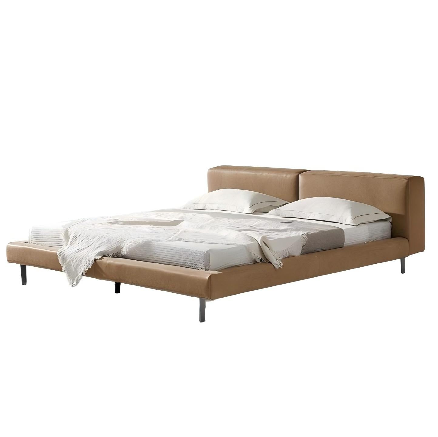 Charcoal Toast Leather Bed