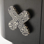 Cross & Line Black Sideboard Cabinet