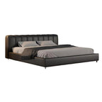 Bitter Chocolate Leather Bed