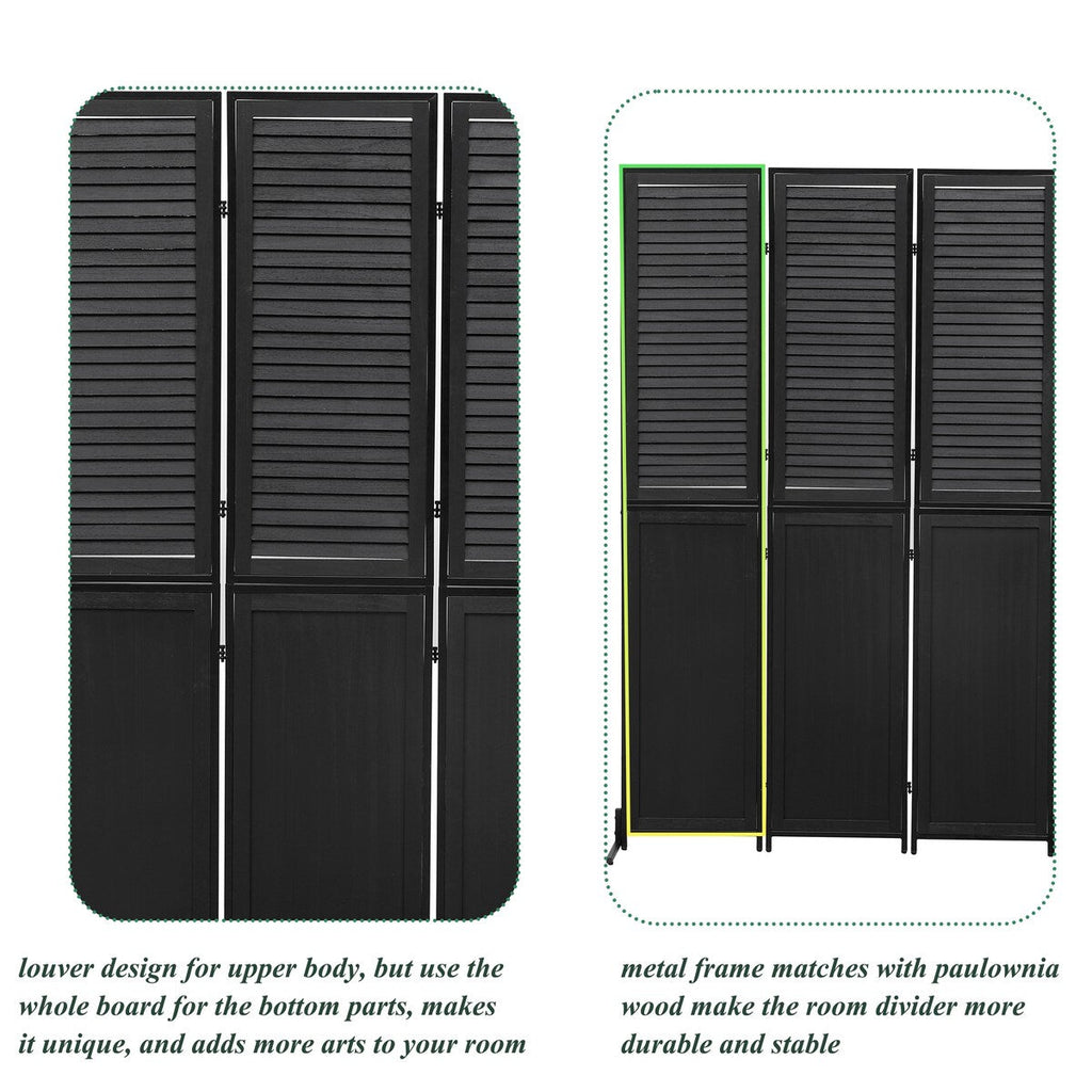 Cloisons de séparation à 3 panneaux et paravent pliable en bois naturel, cloison de séparation de 1,80 m pour séparation de pièce