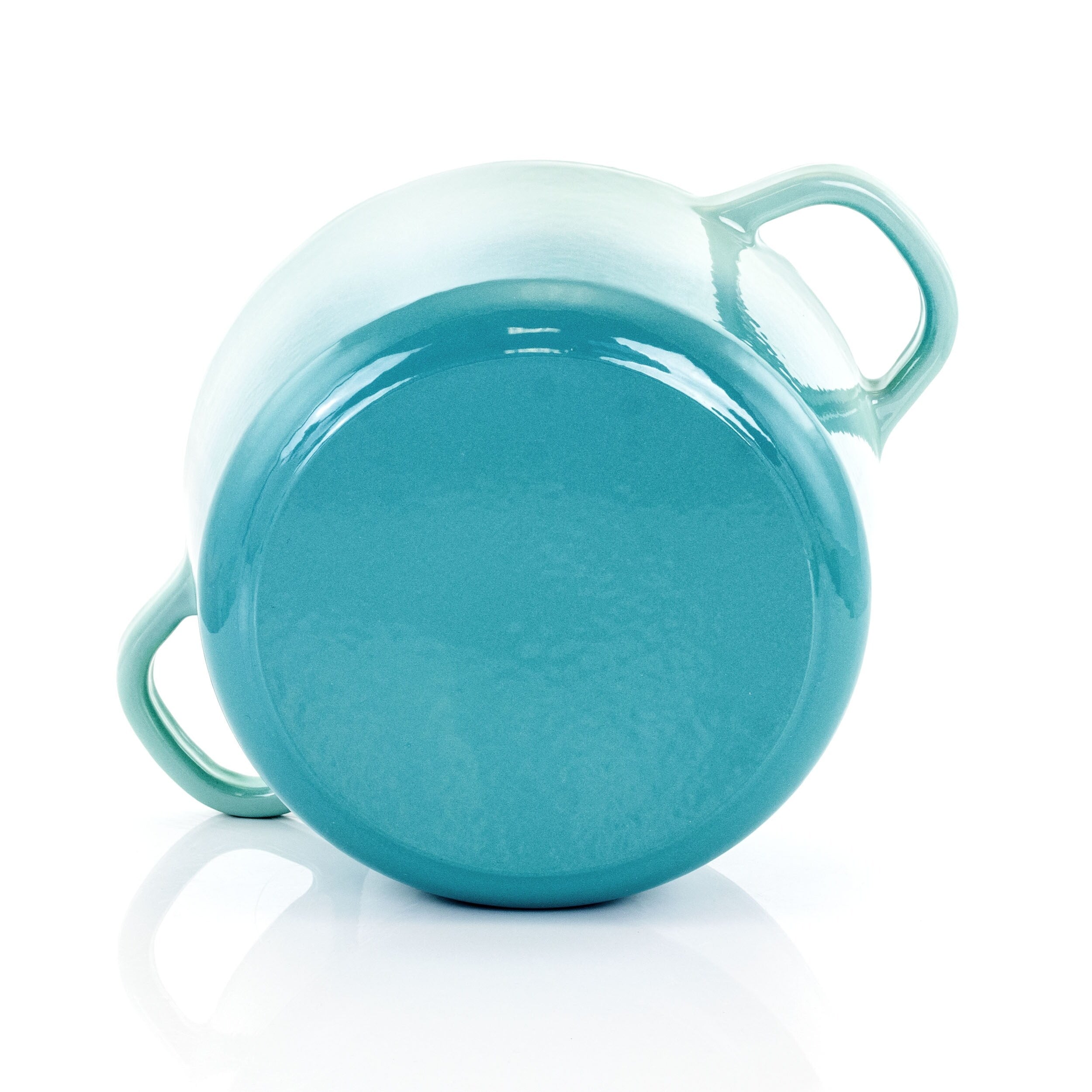 Cocotte en fonte émaillée de 3 litres, couleur bleu sarcelle arctique