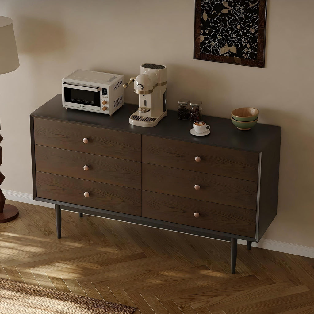 Napoli Dark Walnut Storage Sideboard Cabinet