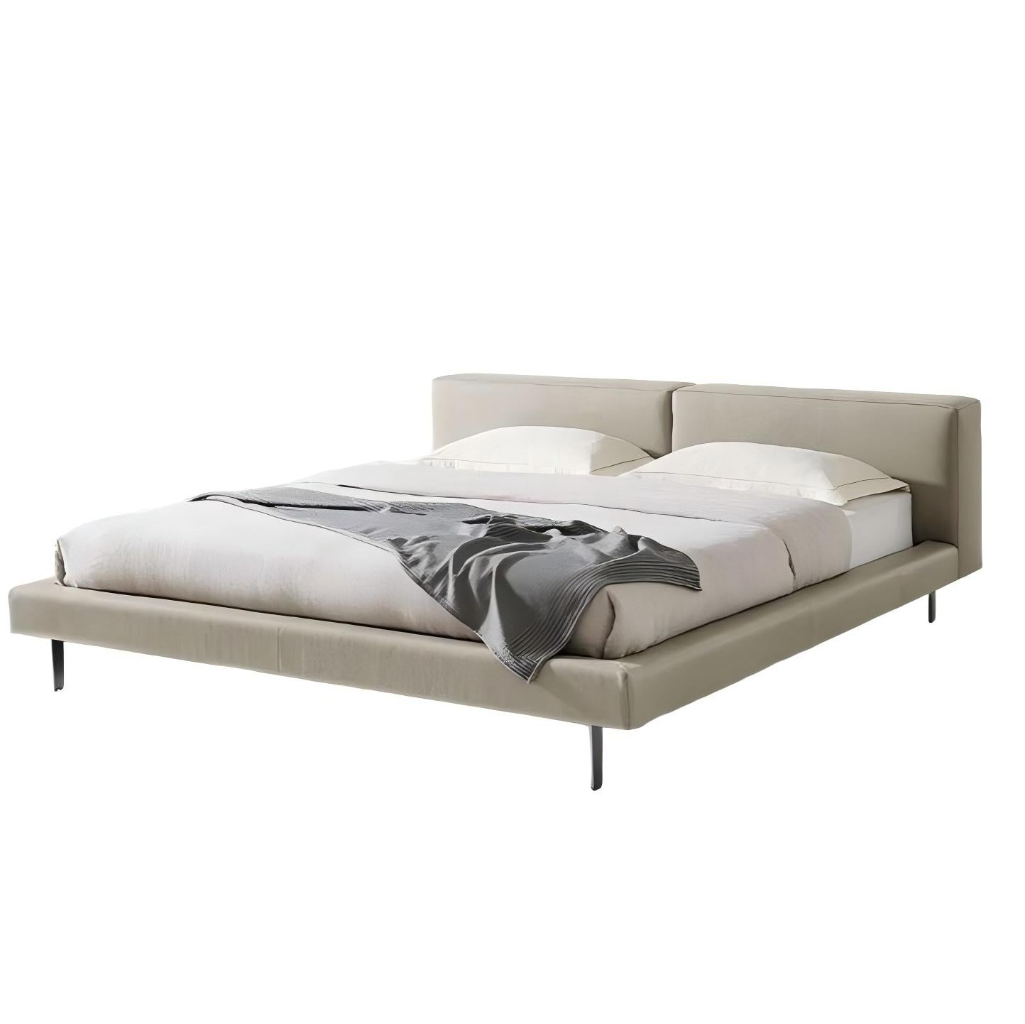 Charcoal Toast Leather Bed