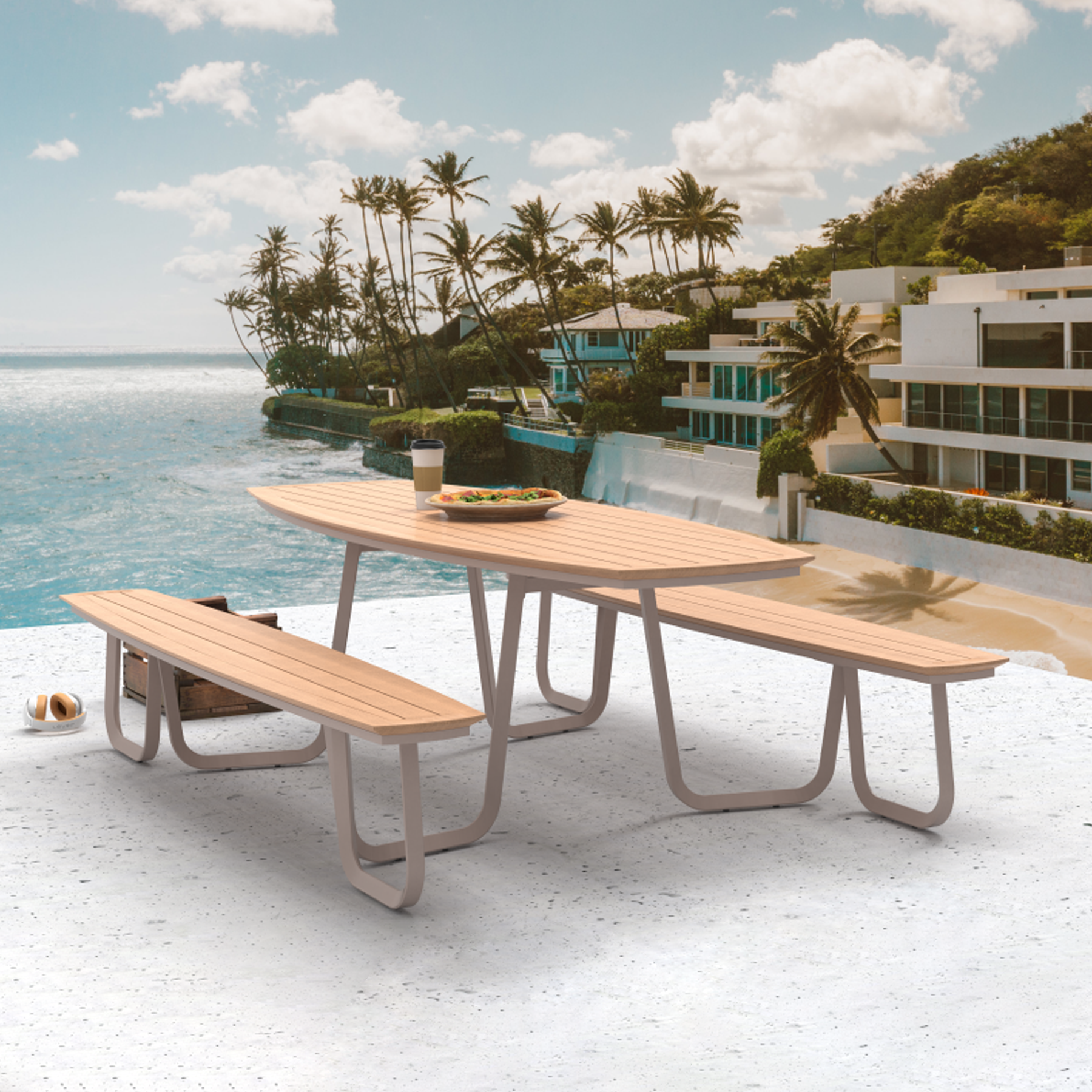 Coastal Curve Patio Dining Set