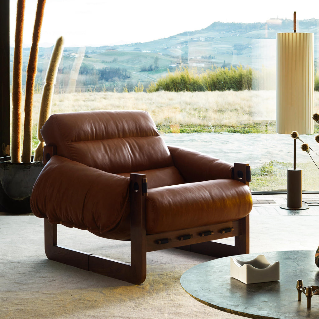 Retro Modern Leather Lounge Chair
