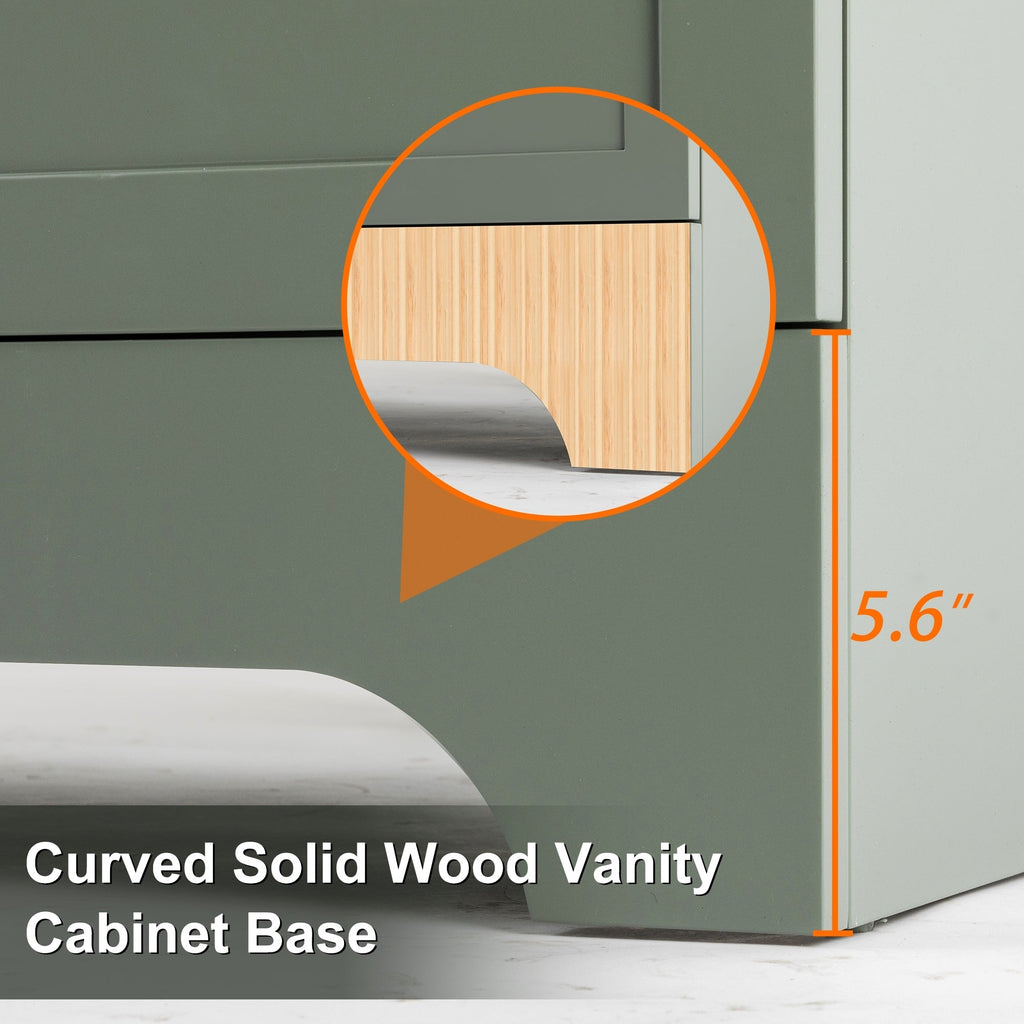 Ensemble de meuble-lavabo Wavy Line 30/36/48 avec lavabo et robinet