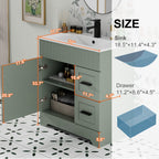 Ensemble de meuble-lavabo Wavy Line 30/36/48 avec lavabo et robinet