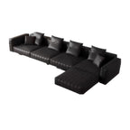 Matrix Top Grain Leather Sofa with Ottoman