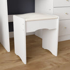 Ensemble de coiffeuse de maquillage de 39,4 po de largeur avec tabouret et miroir