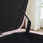 Banc ottoman de rangement en sherpa blanc cassé, repose-pieds, pour salon, chambre à coucher, pieds en bois