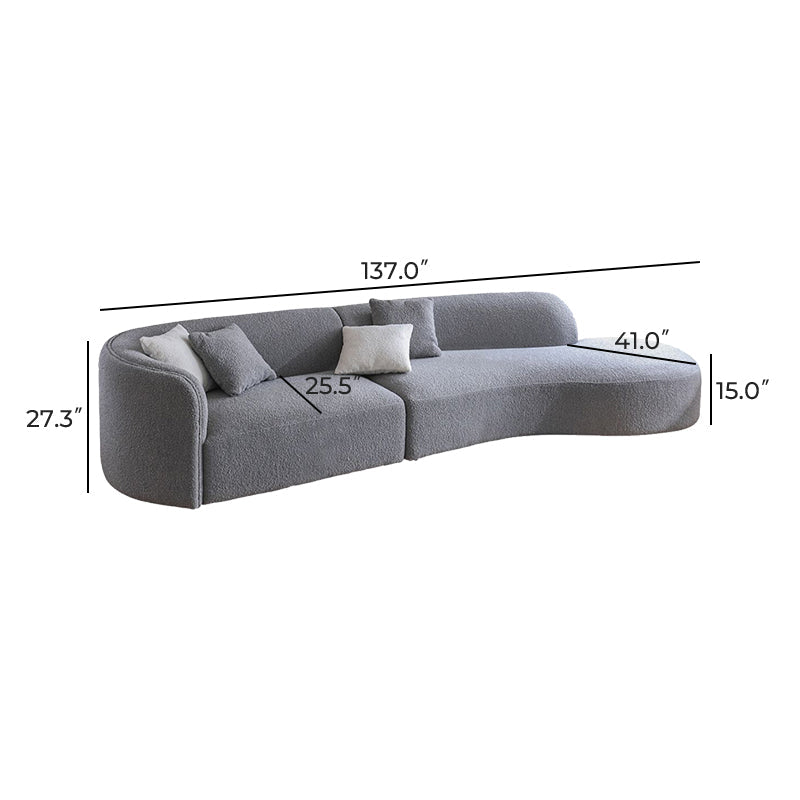 Crescent Bay Wabi-Sabi Gray Sofa