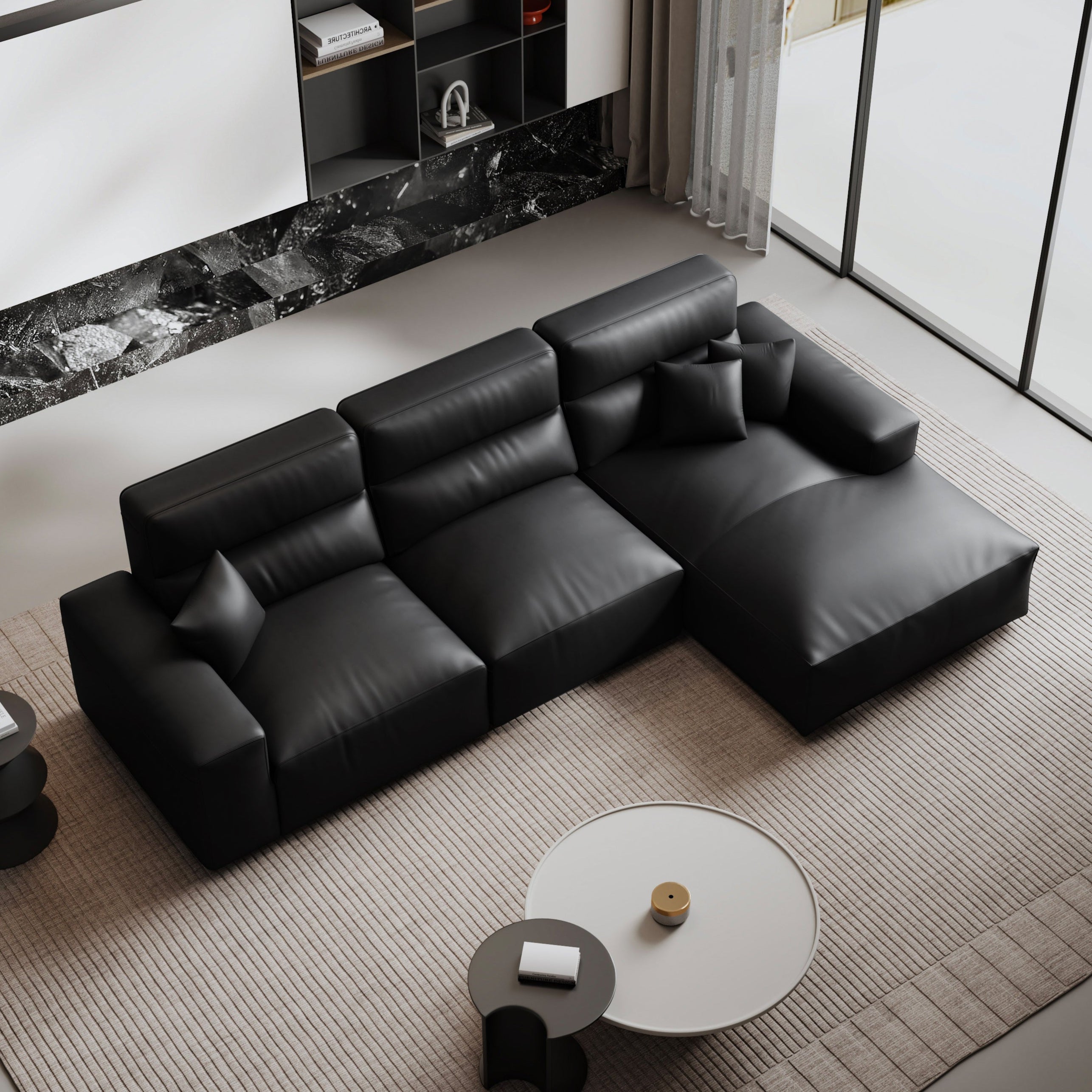 Domus High-Back Modular Leather Sectional