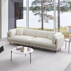 Vanilla Black Leather Sofa