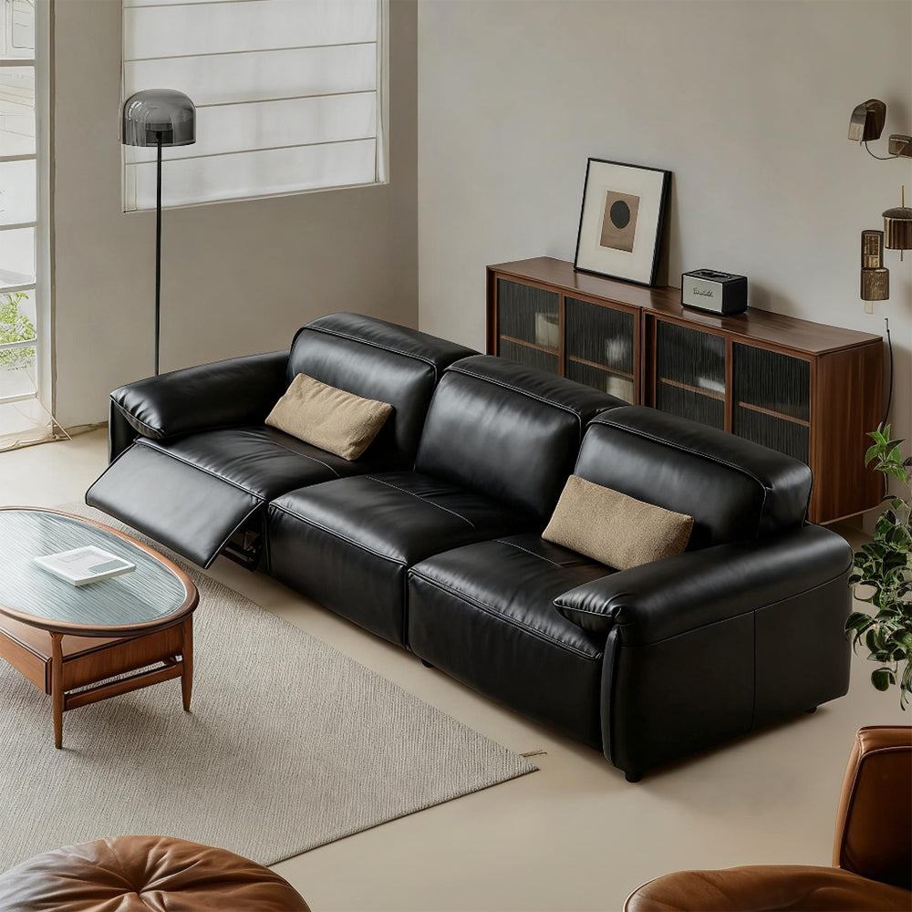 Elara Top Grain Leather Power Recliner Sofa