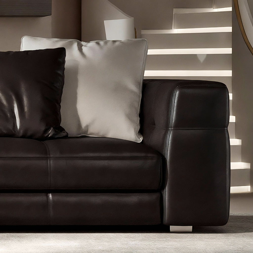 Blazer Black Leather Sofa