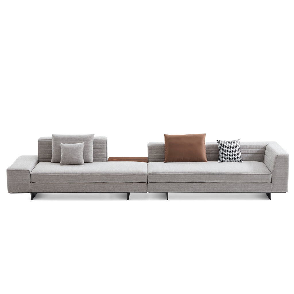 Brandy Channel Tufting Sectional with Coffee Table