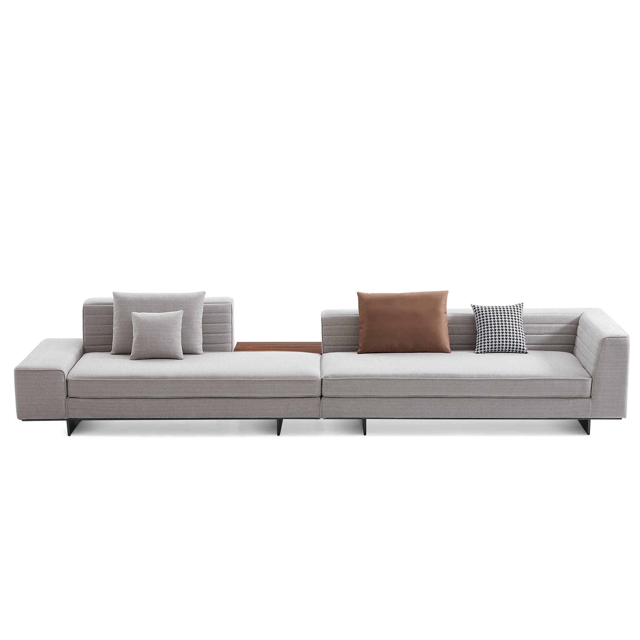 Brandy Channel Tufting Sectional with Coffee Table