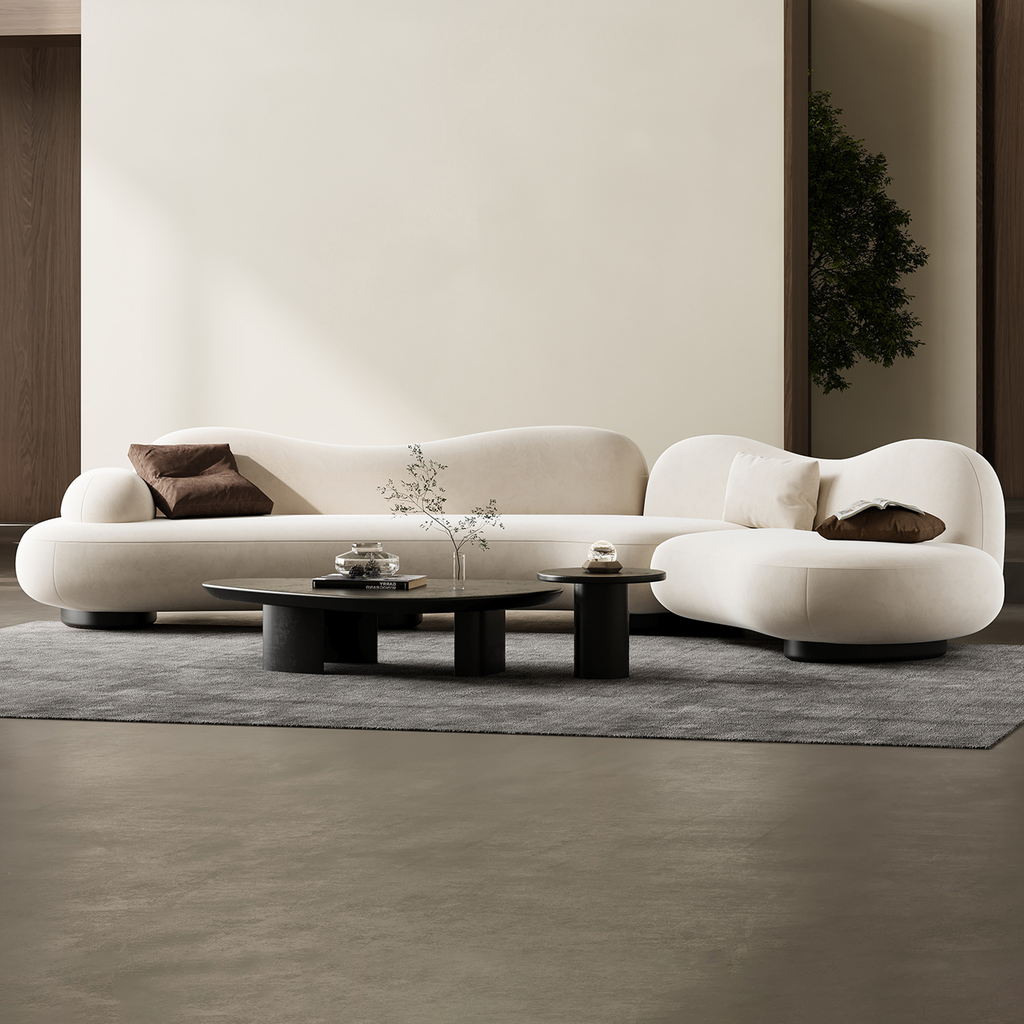 Velvet Curved Sectional Sofa