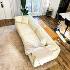 Vanilla Black Leather Sofa