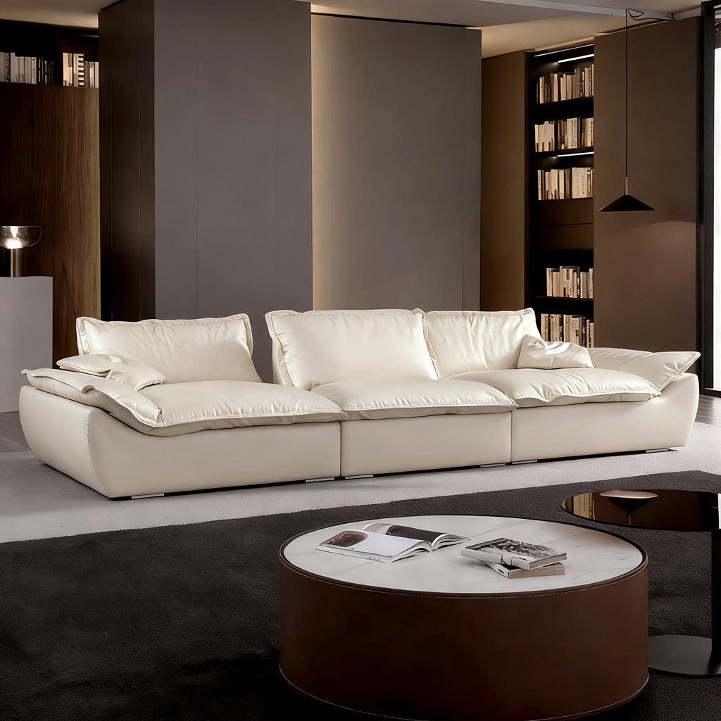 Raisa Vintage Leather Sailboat Sofa