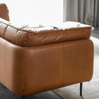 Vanilla Brown Leather Sectional