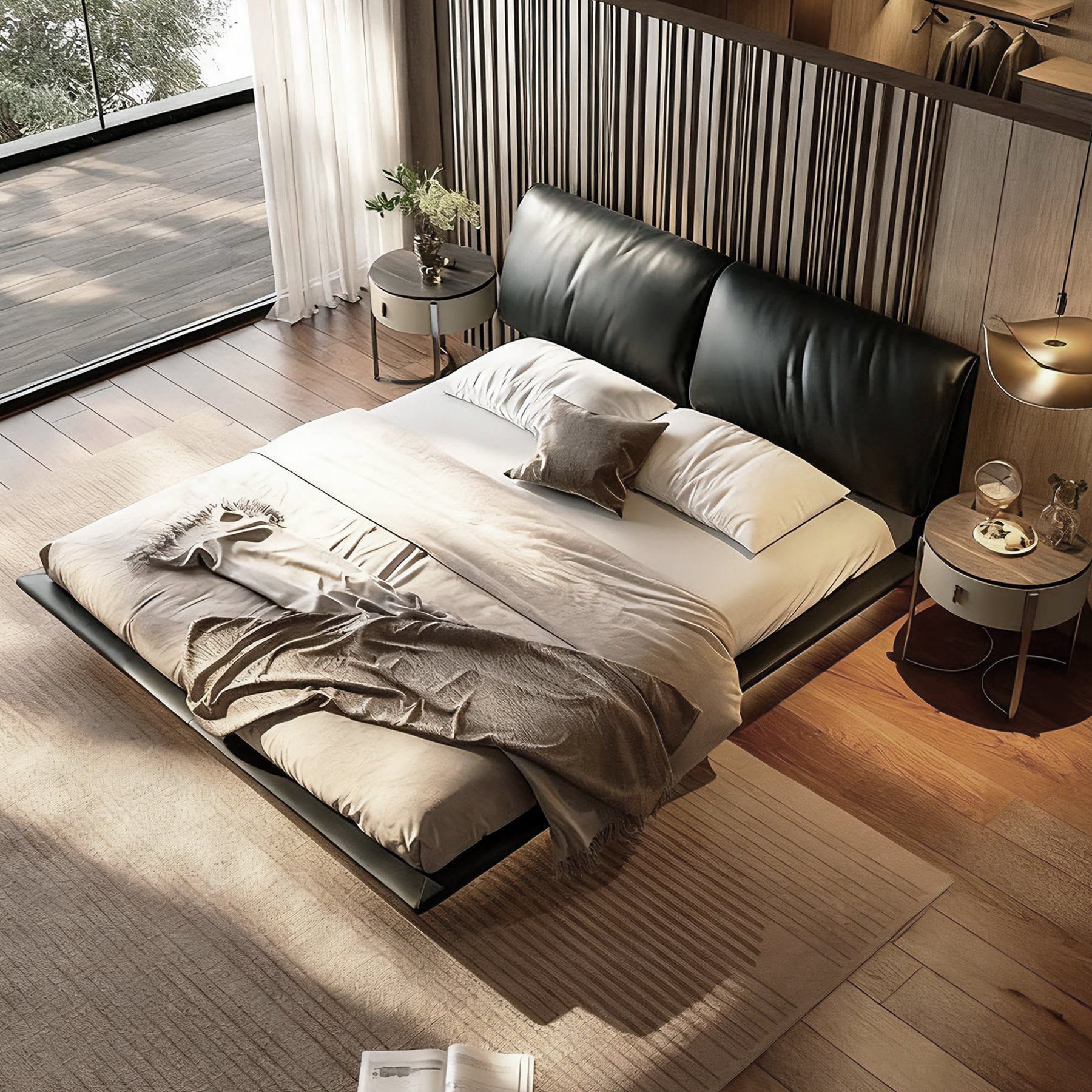 Dark Truffle Floating Bed