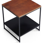 Blacksteel Walnut Storage Side Table