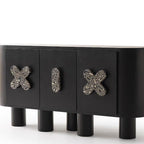 Cross & Line Black Sideboard Cabinet