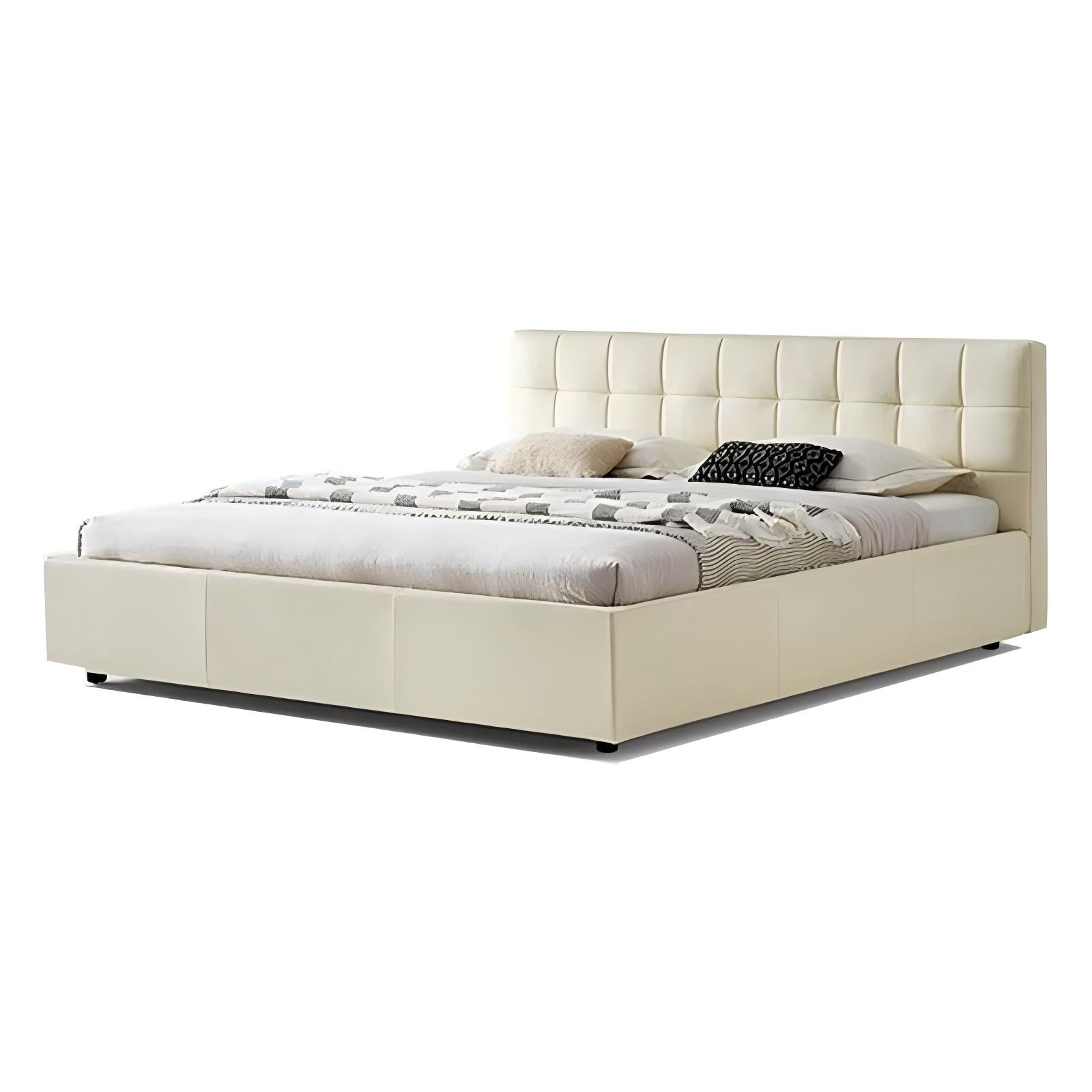Sugar Cube Leather Bed