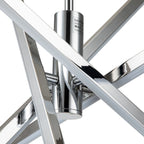 Lustre LED moderne en aluminium noir/doré, plafonnier linéaire Spoutnik pour salon/salle à manger/cuisine