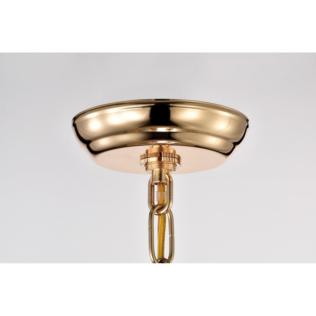 Lustre tambour à perles rondes avec cristaux suspendus