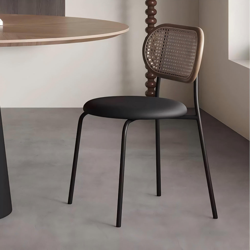 Lunaro Wood & Steel Round Dining Table