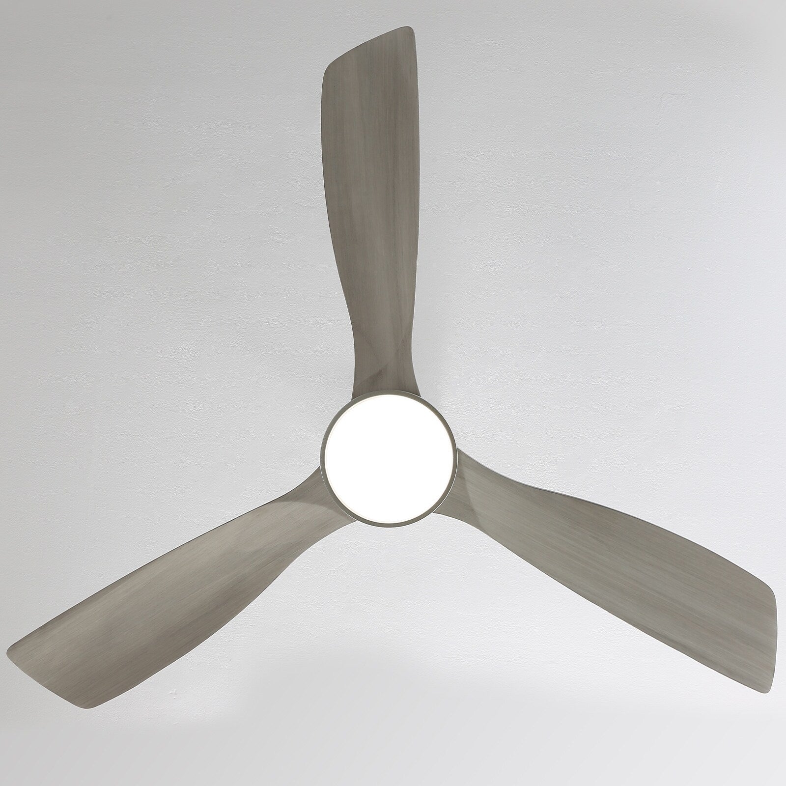 Ventilateur de plafond à LED intégré 48 et 52 pouces avec lumière et télécommande, moteur CC réversible