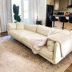 Vanilla Brown Leather Sofa