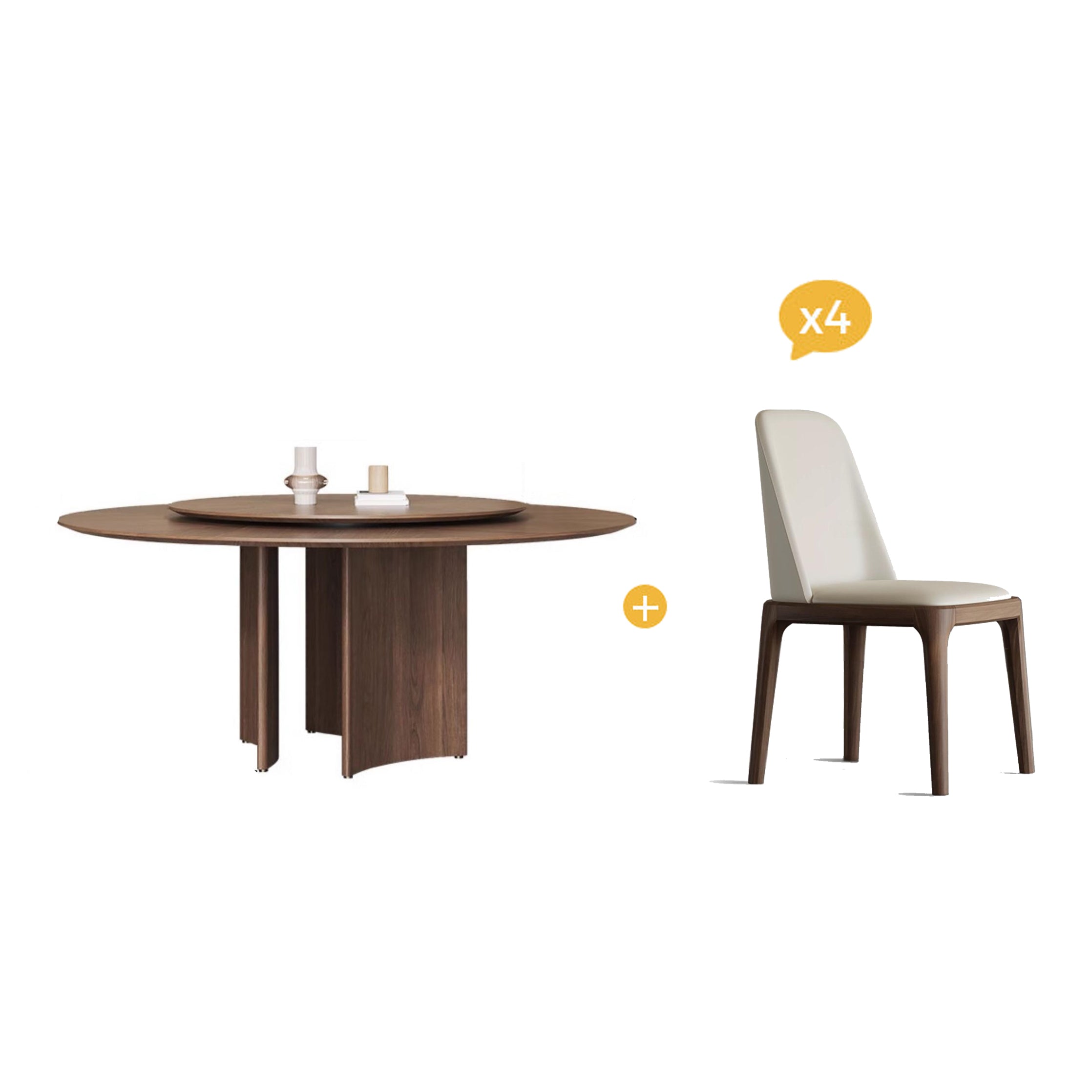 Bellini Solid Wood Round Dining Table
