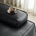 Deacon Minimalist Top Grain Leather Sofa