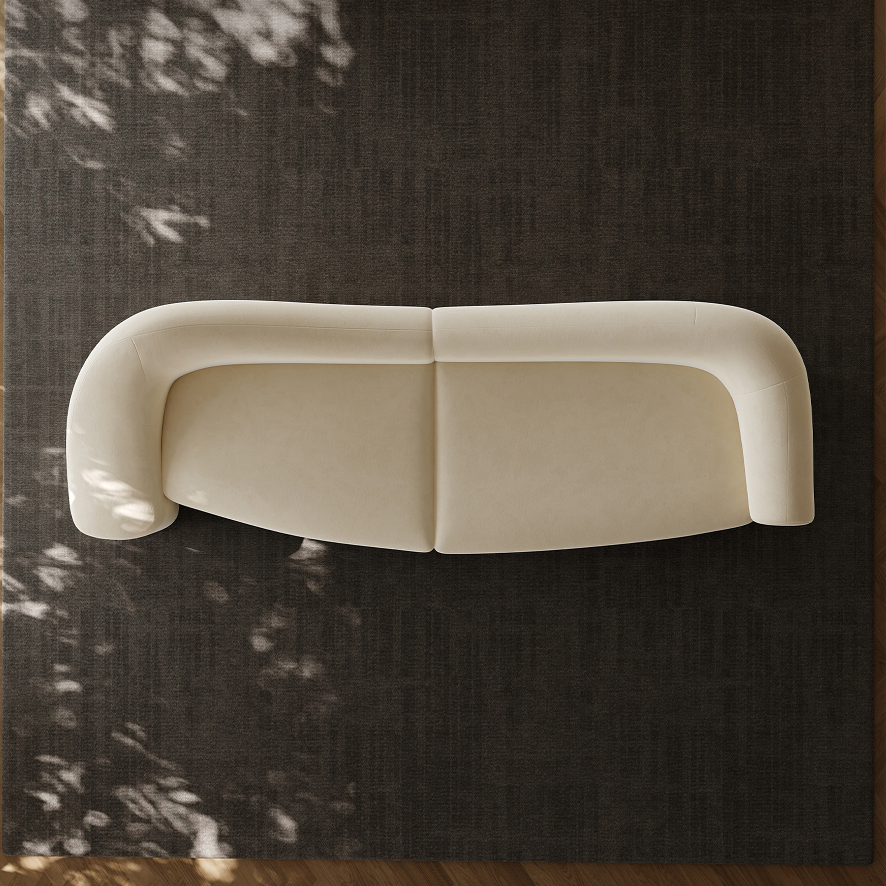 Arcana Curved Premium Velvet Sofa