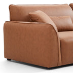 Milano Moda Minimalist Brown Corner Sofa