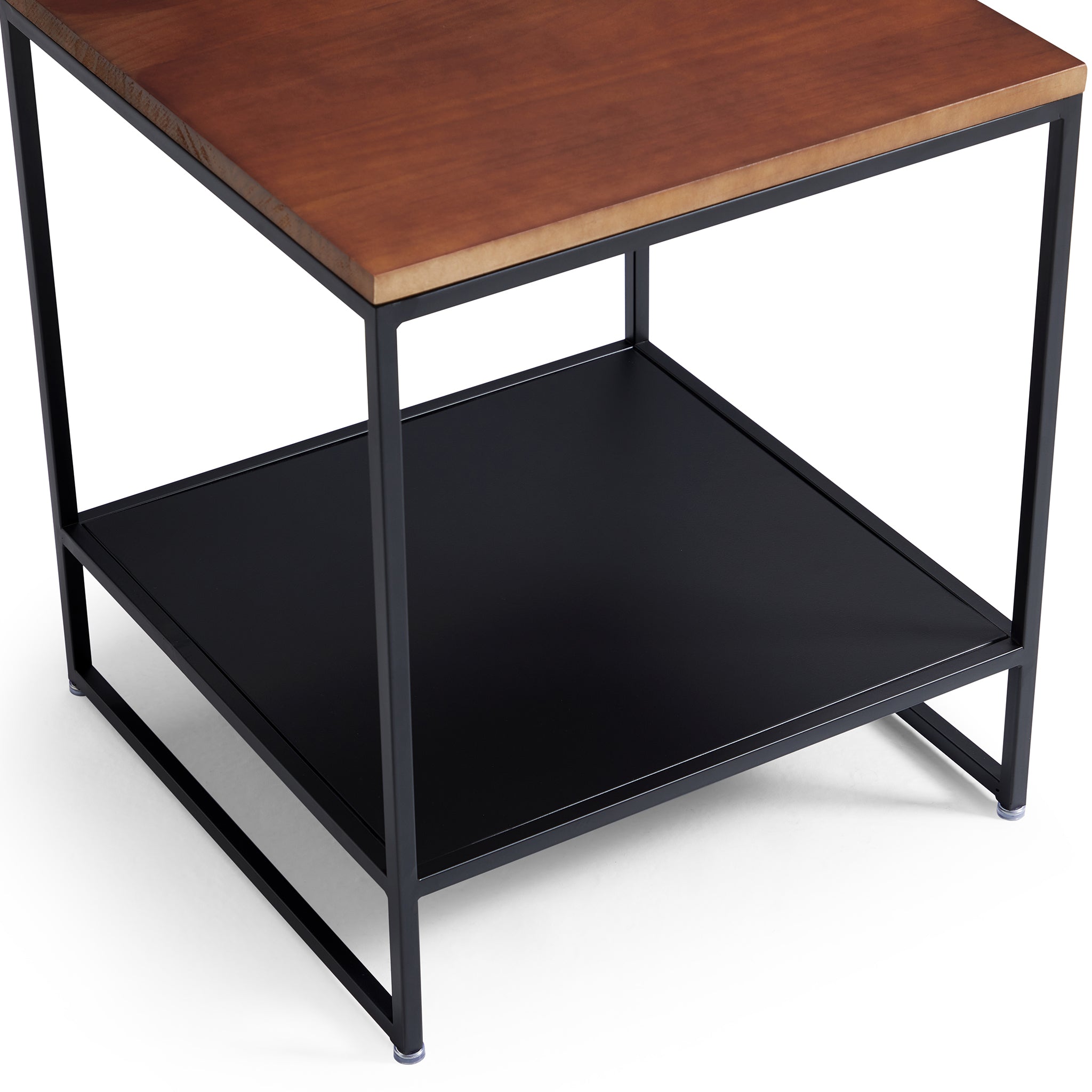 Blacksteel Walnut Storage Side Table