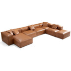 Benthe Modular Tan Open-End Sectional Sofa