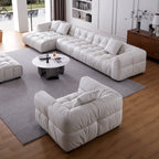 Boba Cream Leathaire Sectional Set