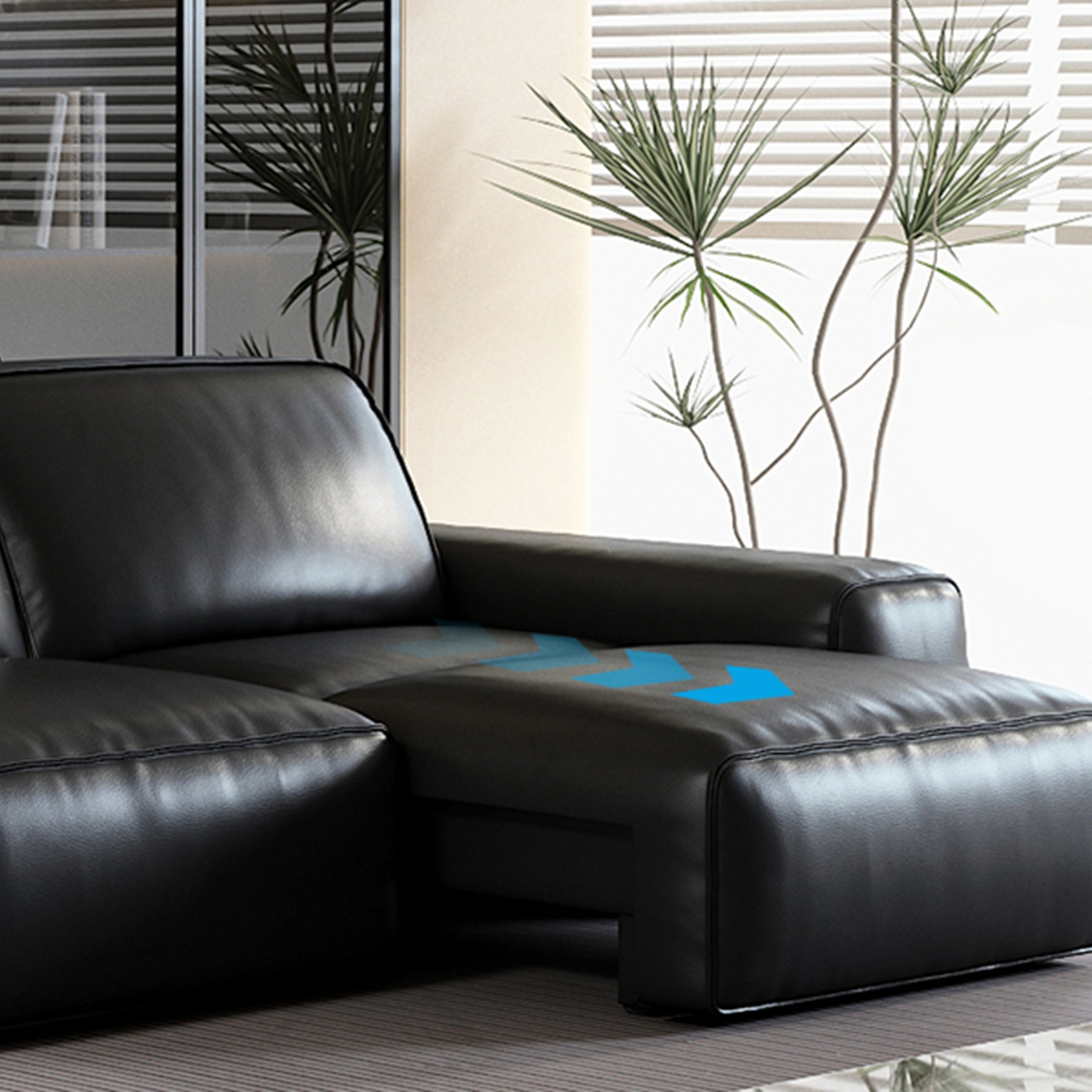 Domus Leather Power Sleeper Sofa