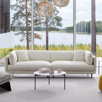 Vanilla Black Leather Sofa