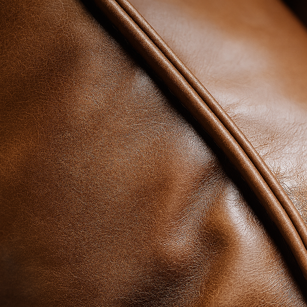 Vanilla Brown Leather Sofa