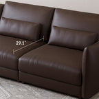 Ashby Top Grain Leather Power Recliner Sofa